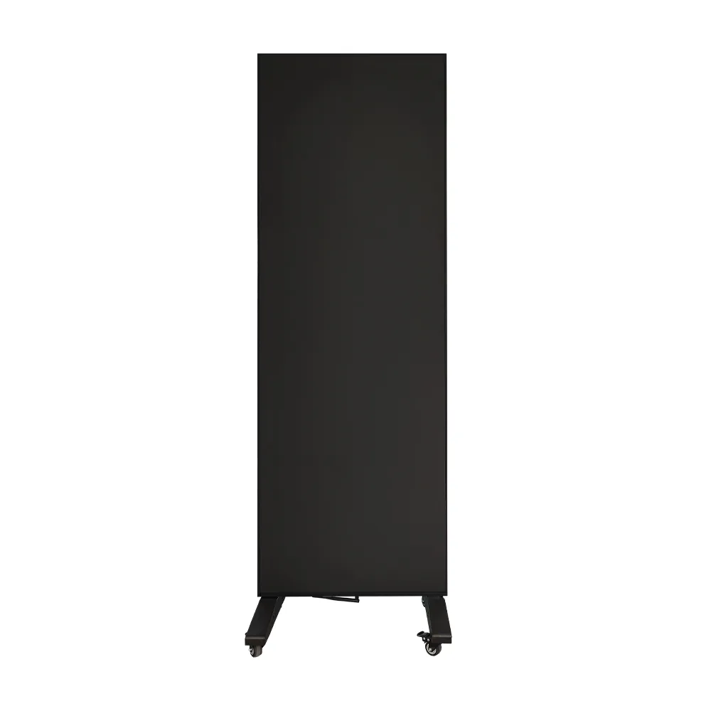 Indoor LED poster 640×1920 mm, aluminium profile cabinet, front view on casters