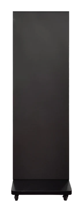 Indoor tri-fold LED poster 1280×1920, front view, folded to about 640 mm, on casters